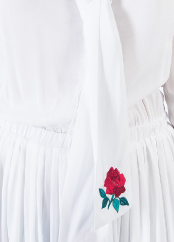 Белое кэжуал платье клеш, плиссированное Unique 21 однотонное