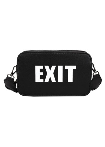 Женская прямоугольная сумка на ремешке кросс-боди "EXIT" черная No Brand (253016844)