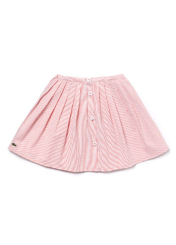 Розовая кэжуал в полоску юбка Lacoste клешированная