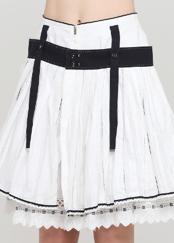 Белая кэжуал однотонная юбка Winter Fashion клешированная