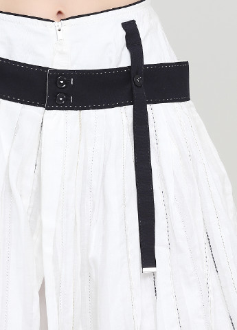 Белая кэжуал однотонная юбка Winter Fashion клешированная