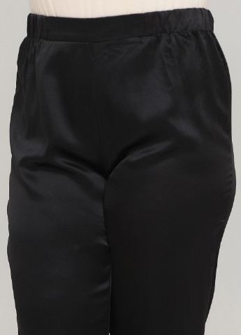 Черные кэжуал демисезонные прямые брюки Pour Moi