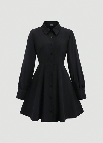 Чорна коктейльна, кежуал сукня сукня-сорочка, сукня-трансформер SHEIN в клітинку