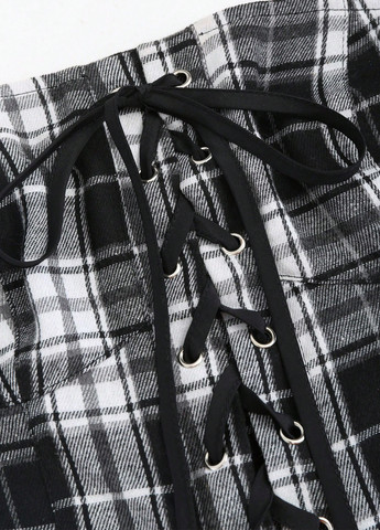 Чорна коктейльна, кежуал сукня сукня-сорочка, сукня-трансформер SHEIN в клітинку