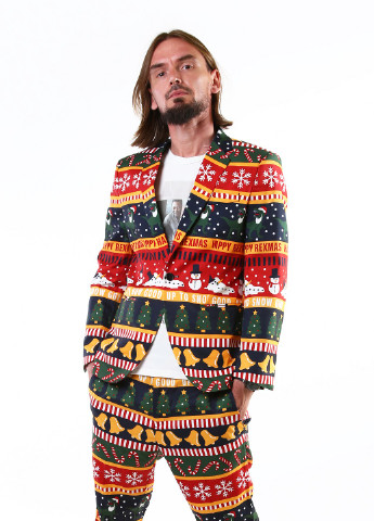 Пиджак H&M новогодний комбинированный праздничный полиэстер