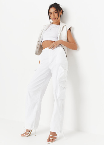 Белые кэжуал летние карго брюки Missguided