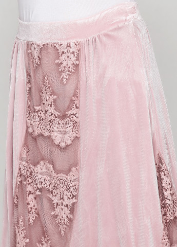 Розовая кэжуал однотонная юбка Made in Italy а-силуэта (трапеция)