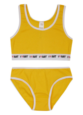 Желтый демисезонный комплект (топ, трусы) Garnamama