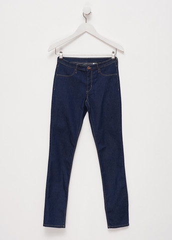 Синие демисезонные скинни джинси H&M