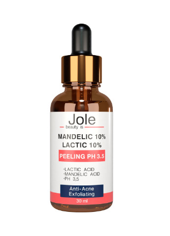 Пілінг для обличчя з мигдальною та молочною кислотами mandelic 10%+ lactic 10% peeling ph 3,5 30ml Jole (251160491)
