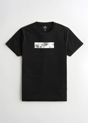 Чорна футболка Hollister
