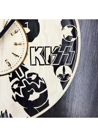 Арт годинник з дерева «KISS» 7Arts (253567444)