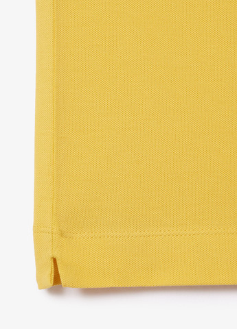 Желтая футболка-поло для мужчин Lacoste однотонная