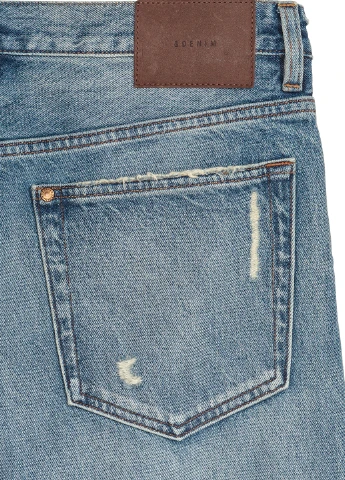 Синие демисезонные зауженные джинсы H&M