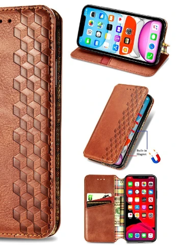 Кожаный чехол книжка Cubic (PU) для Xiaomi Mi 10T / Mi 10T Pro Коричневый (is_00000040672_2) Getman (237825032)