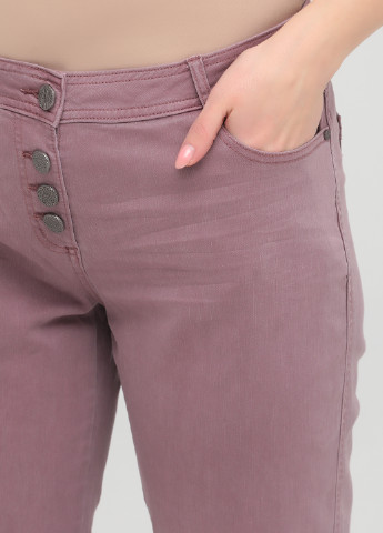 Пудровые кэжуал демисезонные укороченные брюки Gina Benotti