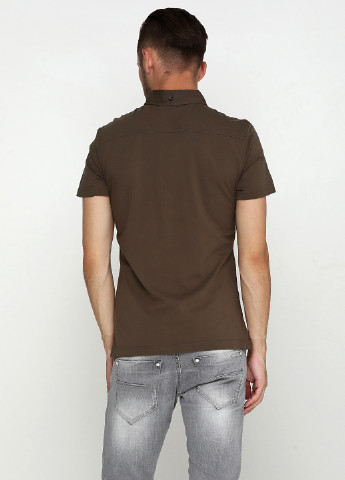 Оливковая (хаки) футболка-поло для мужчин Double Black