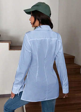 Блакитна блуза SHEIN