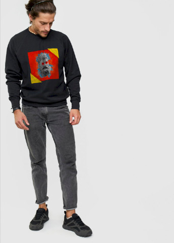 Черный свитшот мужской YAPPI рисунок (250563754)