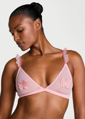 Розовый демисезонный комплект (бюстгальтер, трусики) Victoria's Secret