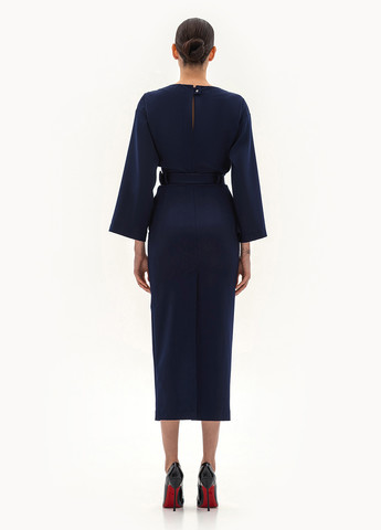 Индиго кэжуал платье силуэтная BGL однотонное