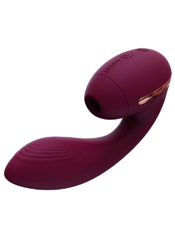 Вакуумний вібратор Tina Mini Violet, вагінально-кліторальний KisToy (252297331)