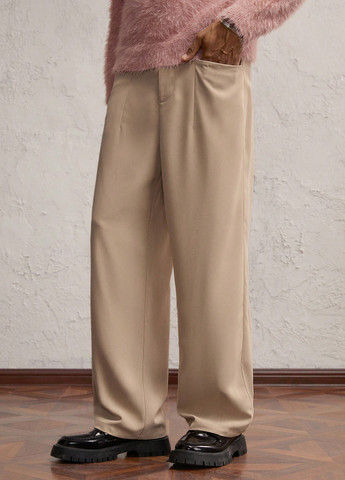 Песочные кэжуал демисезонные прямые брюки SHEIN