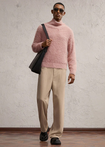 Песочные кэжуал демисезонные прямые брюки SHEIN