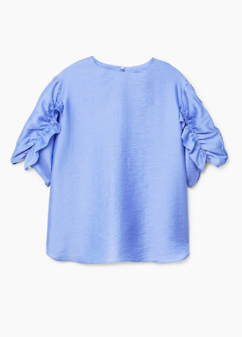Синяя летняя блуза Mango