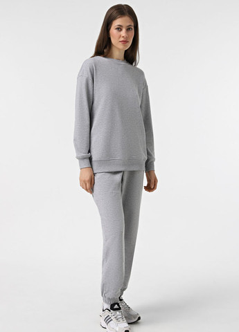 Светло-серый свитшот Promin меланж без декора (324145573)