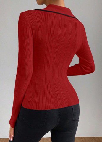 Темно-червоний демісезонний светр SHEIN