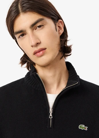 Чорний демісезонний светр Lacoste
