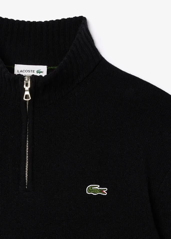 Чорний демісезонний светр Lacoste