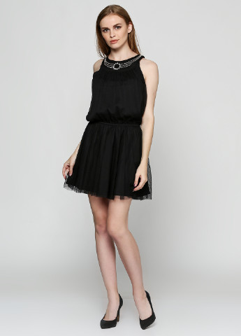 Черное кэжуал платье Morgan однотонное