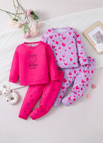 Комбінована всесезон піжама (2 лонгсліви, 2 штанів) лонгслів + брюки SHEIN