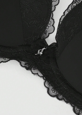 Чорний бралетт бюстгальтер SHEIN з кісточками поліамід