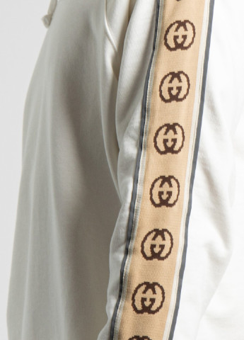 Серый худи с брендированными лампасами Gucci (251176444)