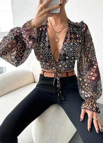 Комбінована блуза SHEIN