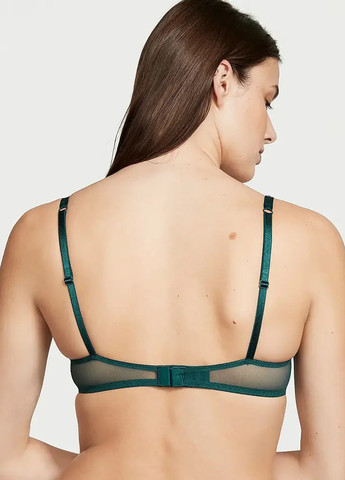 Темно-зеленый демисезонный комплект (бюстгальтер, пояс для чулок) Victoria's Secret