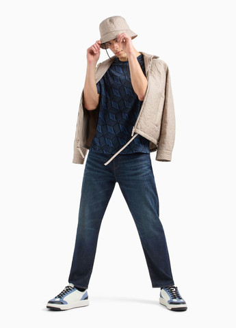 Синяя футболка Armani Exchange