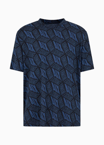 Синяя футболка Armani Exchange
