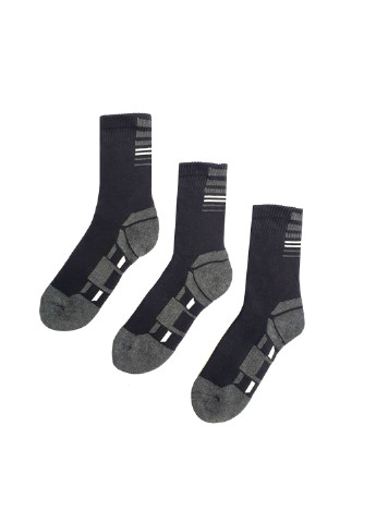 Набір теплих шкарпеток 3 пари, Чорно-сірі, класичні, 39-42 MW3BG57CLN Rovix класична довжина (255920378)