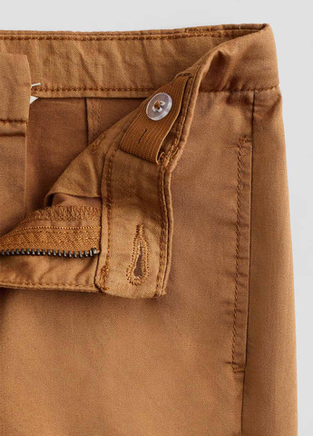 Светло-коричневые кэжуал демисезонные брюки чиносы H&M