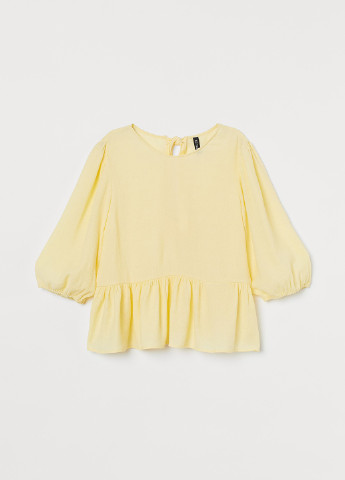 Светло-желтая летняя блуза H&M