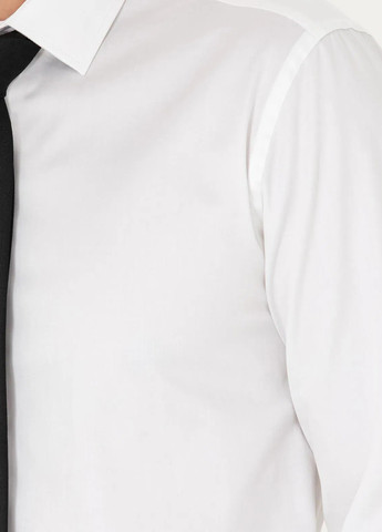 Белая классическая рубашка однотонная Pierre Cardin