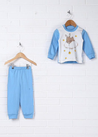 Блакитна всесезон піжама (лонгслів, брюки) Baby Art