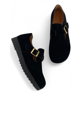 ALLSY Туфли монки черный з натуральная замша, китай — демисезон (323706184)