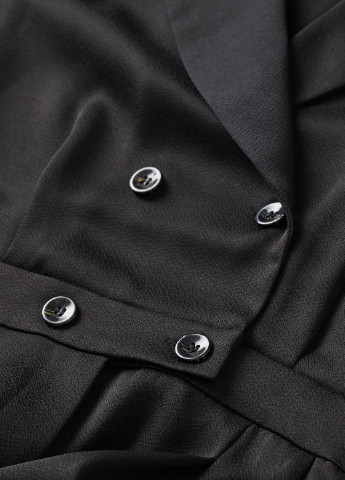 Комбінезон H&M комбінезон-брюки однотонний чорний кежуал поліестер