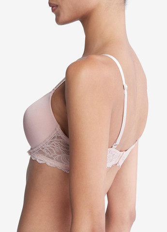 Рожевий балконет бюстгальтер Calvin Klein з кісточками поліамід