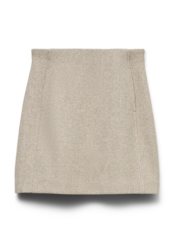 Серо-бежевая кэжуал меланж юбка Vero Moda карандаш